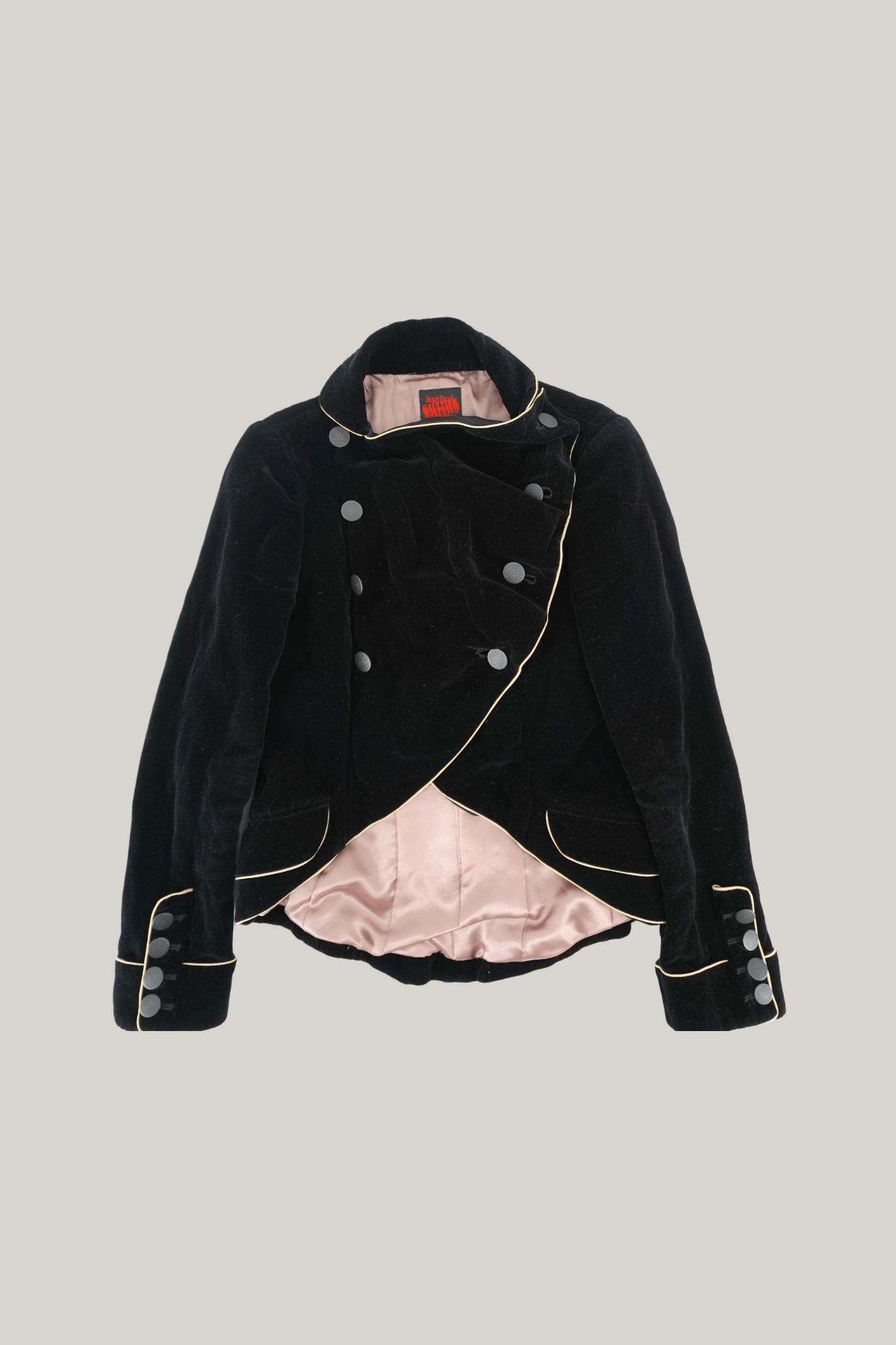 Jean Paul Gaultier Black Ruffle Jacket (38)