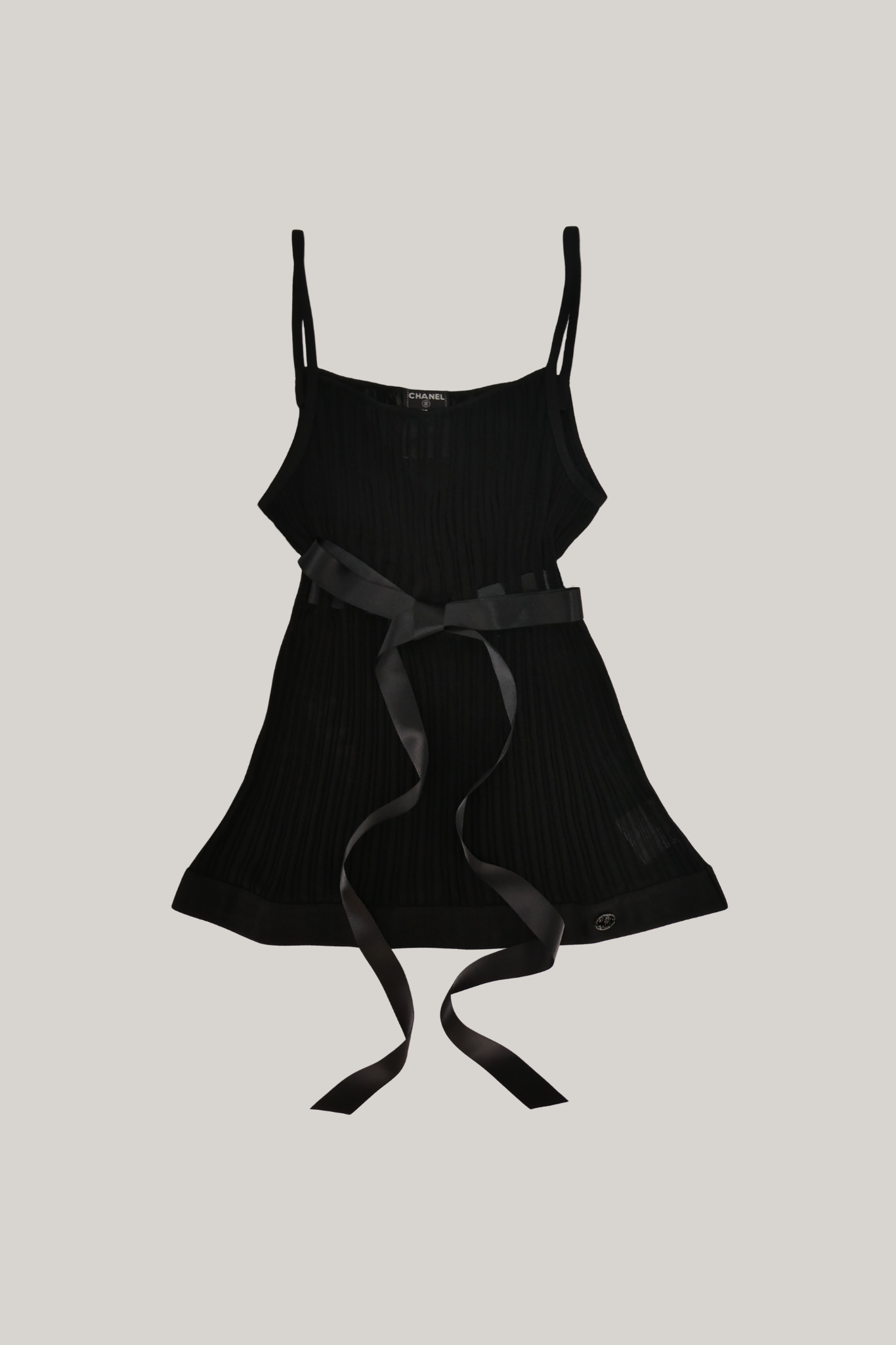 2006 Cruise Chanel Black Ribbon Camisole