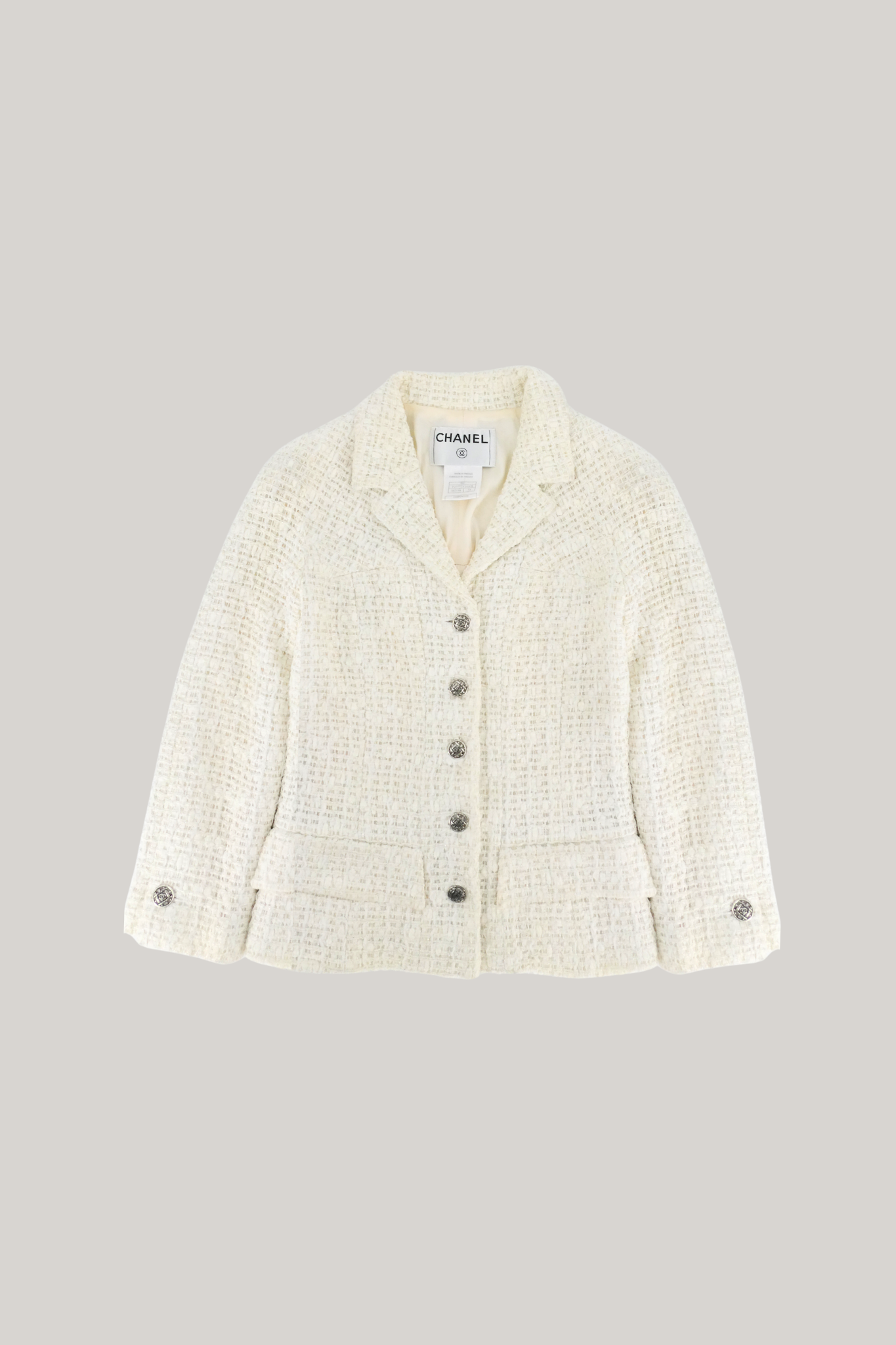 2006 Chanel Cruise Ivory Tweed Jacket (FR 34)