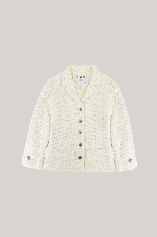 2006 Chanel Cruise Ivory Tweed Jacket (FR 34)