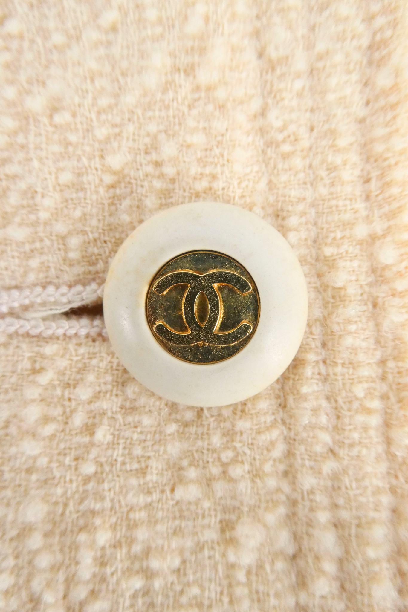 90s Chanel Yellow Tweed Top (FR 36)