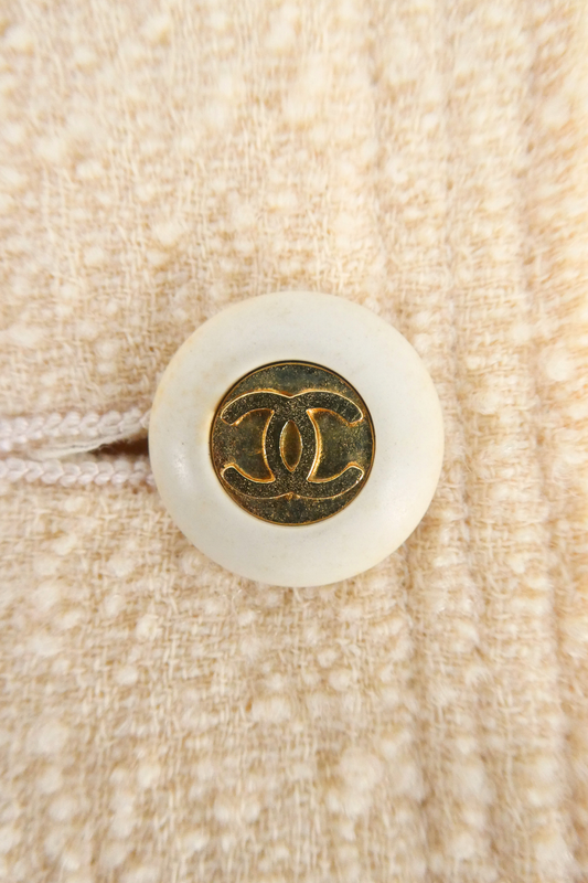 90s Chanel Yellow Tweed Top (FR 36)