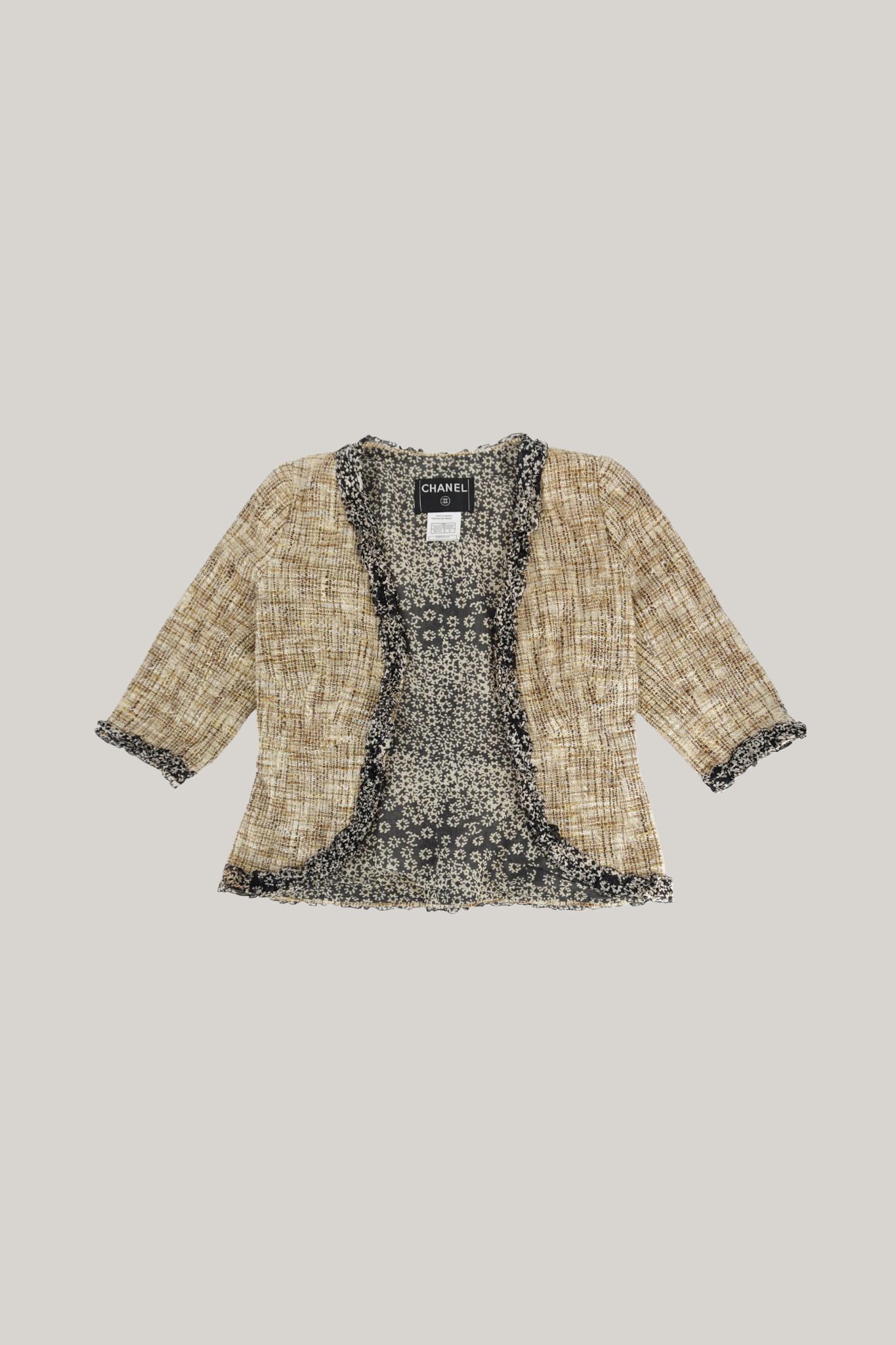 2003 Spring Chanel Tweed Jacket (FR 36)
