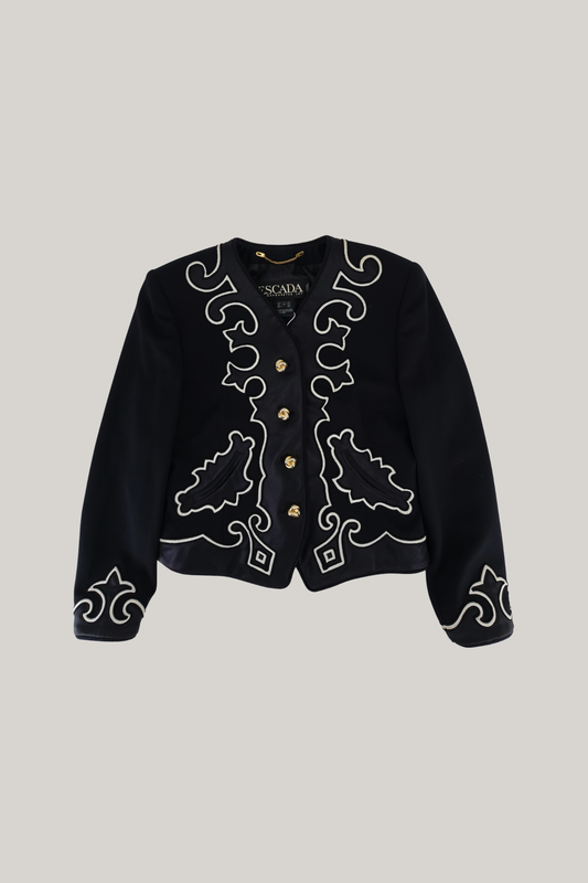 Vintage Escada Black Blazer (38)