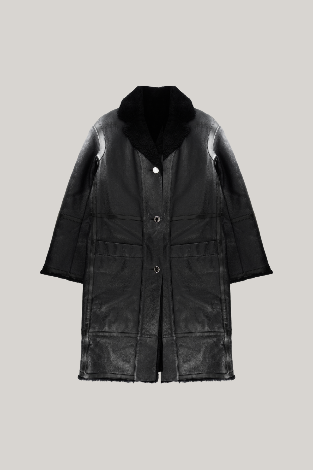 2019 Hermes Black Reversible Long Coat