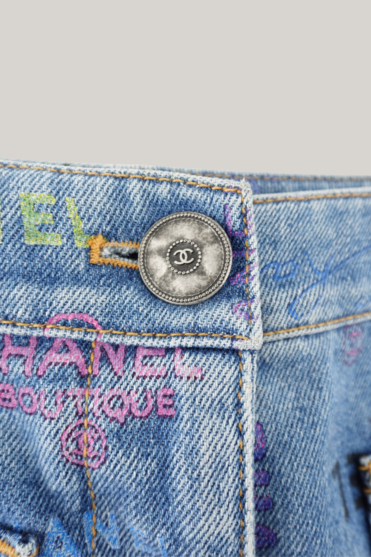 2022 Chanel Logo Denim Jeans (FR 36)
