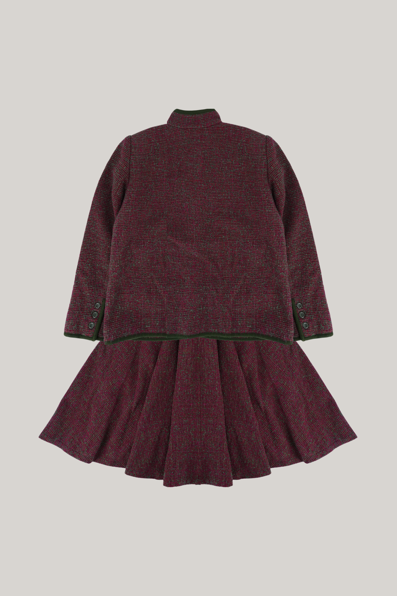 Vintage Christian Dior Purple & Green Skirt Set