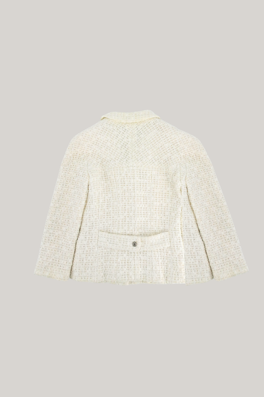 2006 Chanel Cruise Ivory Tweed Jacket (FR 34)
