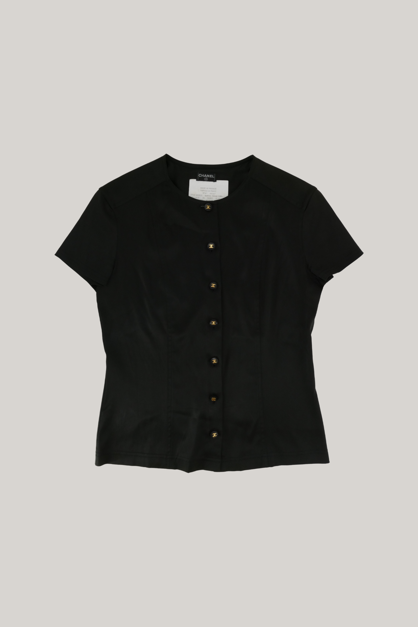 Chanel Black Silk Shirt