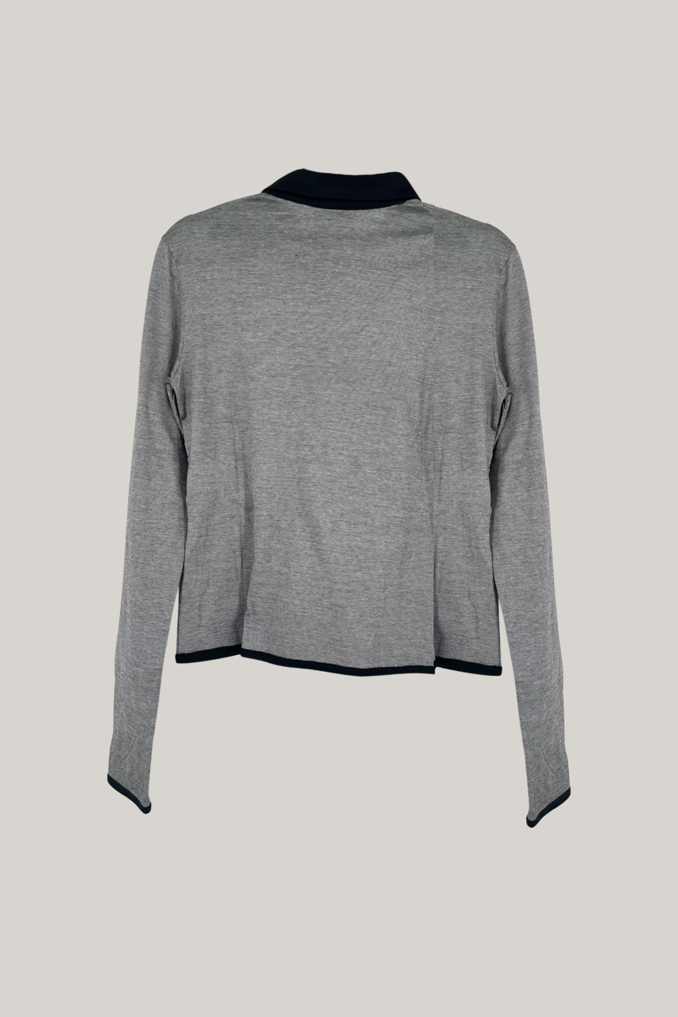 Chanel Grey Stripes Polo Shirt (FR 38)