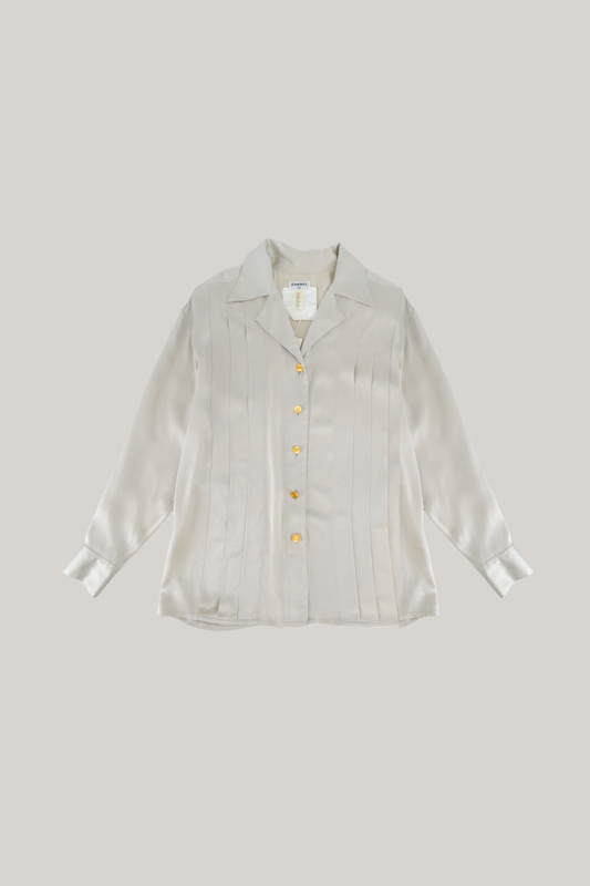 Chanel Silk Grey Blouse (FR 38)