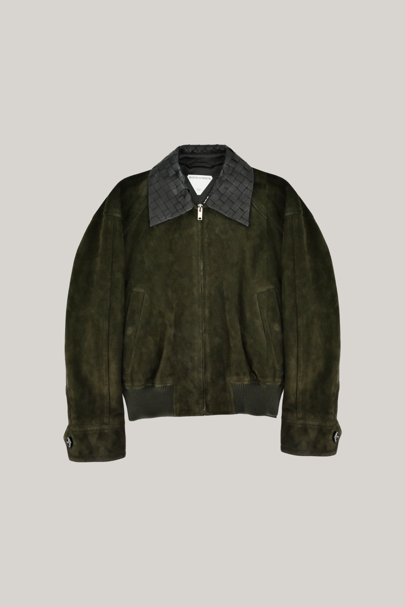 Bottega Veneta Intrecciato Suede Jacket (36)