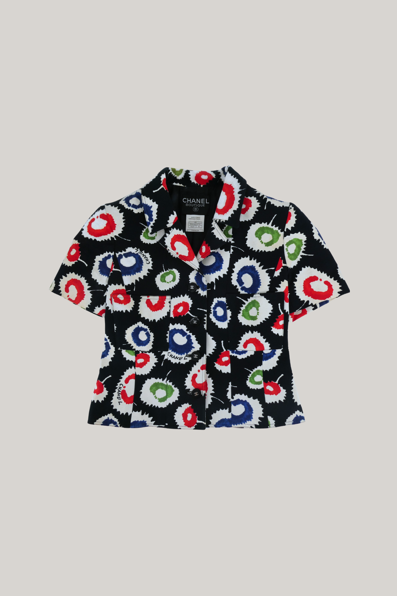 1997 Chanel Abstract Short Sleeved Jacket