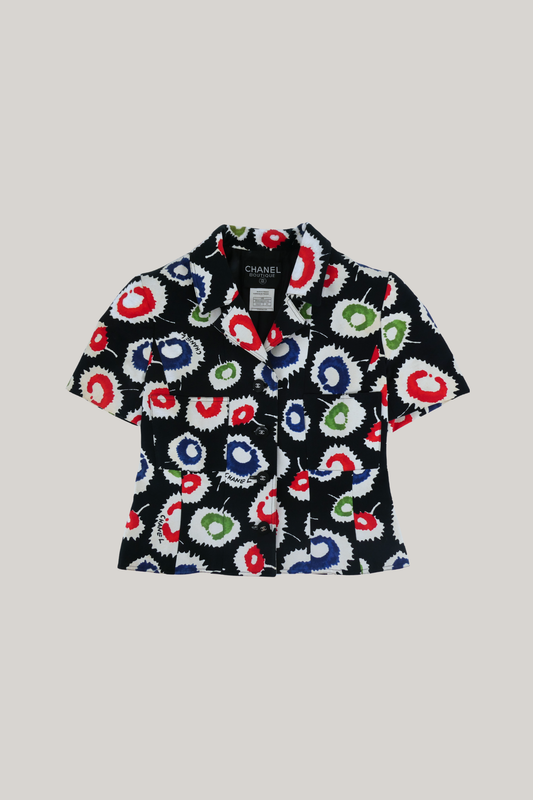 1997 Chanel Abstract Short Sleeved Jacket