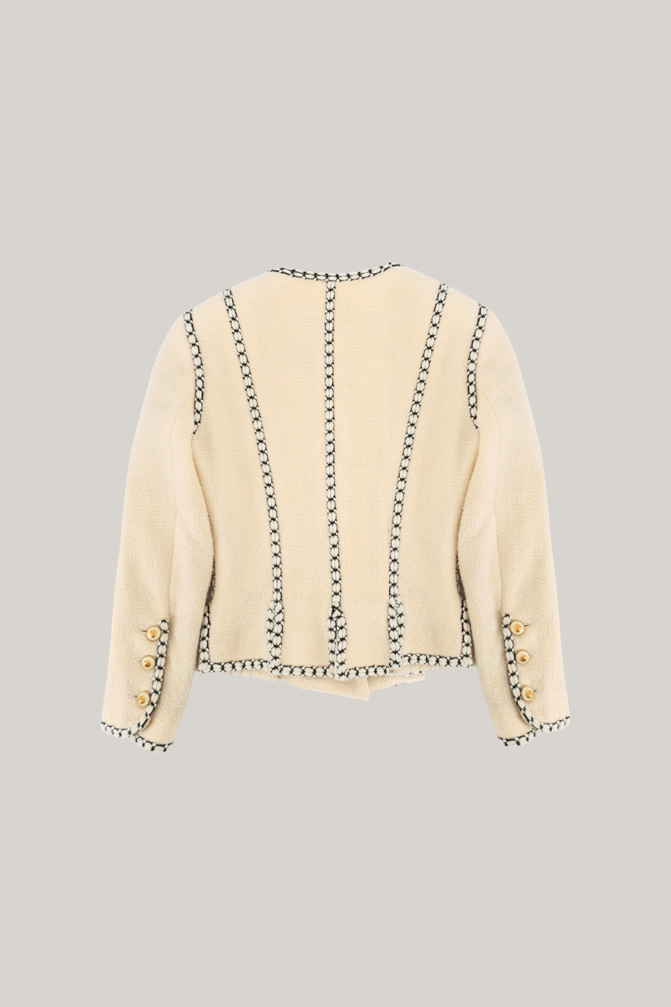 1993 Fall/Winter Chanel Vintage Cream Boucle Jacket