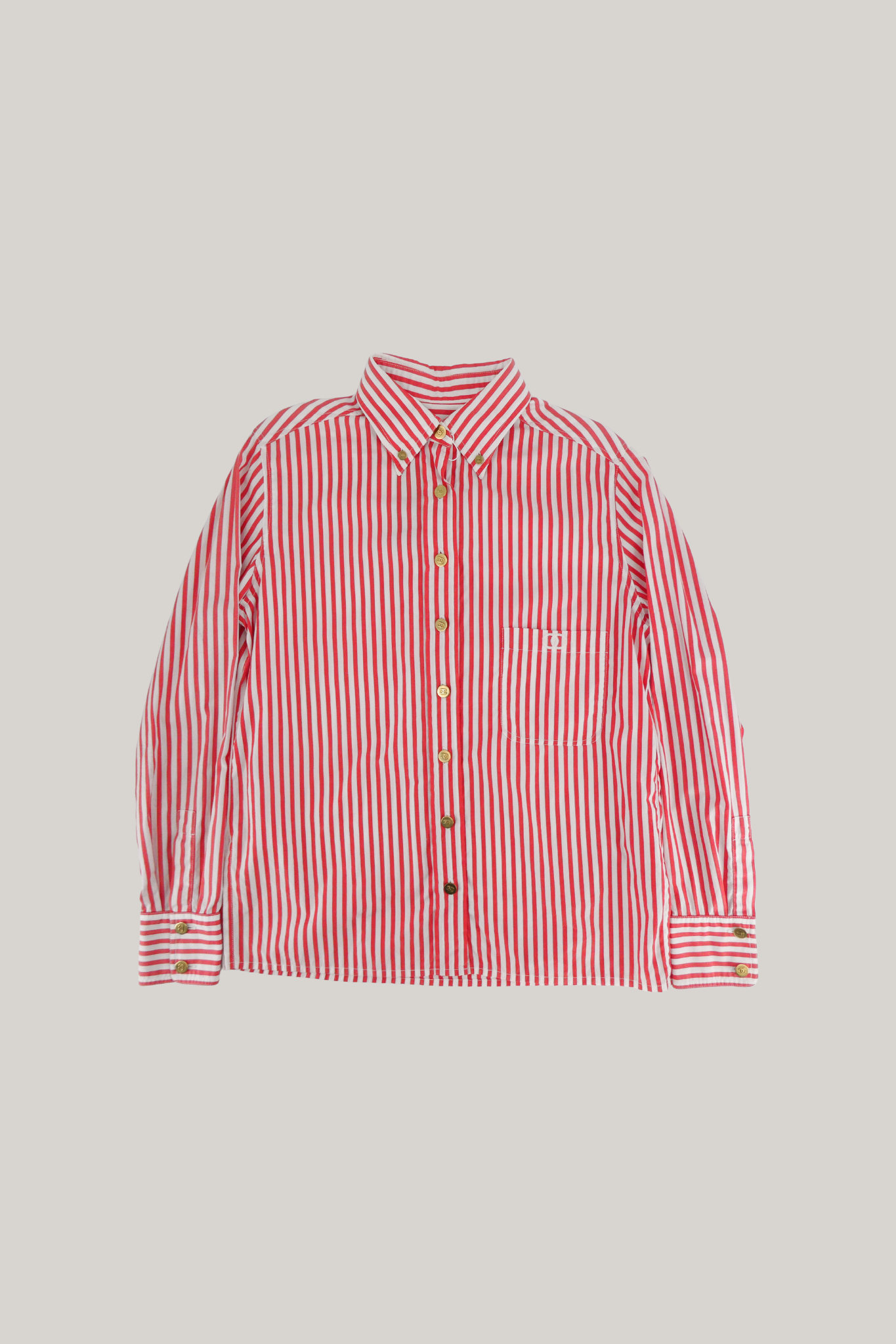 90s Chanel Striped Cotton Shirt (FR 36 - FR 38)