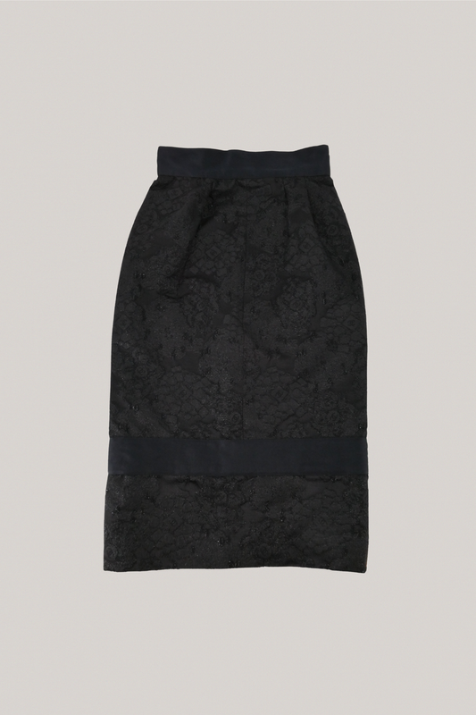 Chanel Black Lace Skirt