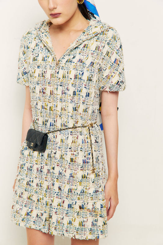 2018 Chanel Tweed Hooded Dress