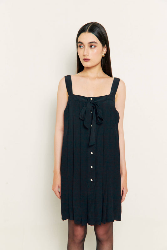 Vintage Chanel Bow Mini Silk Dress