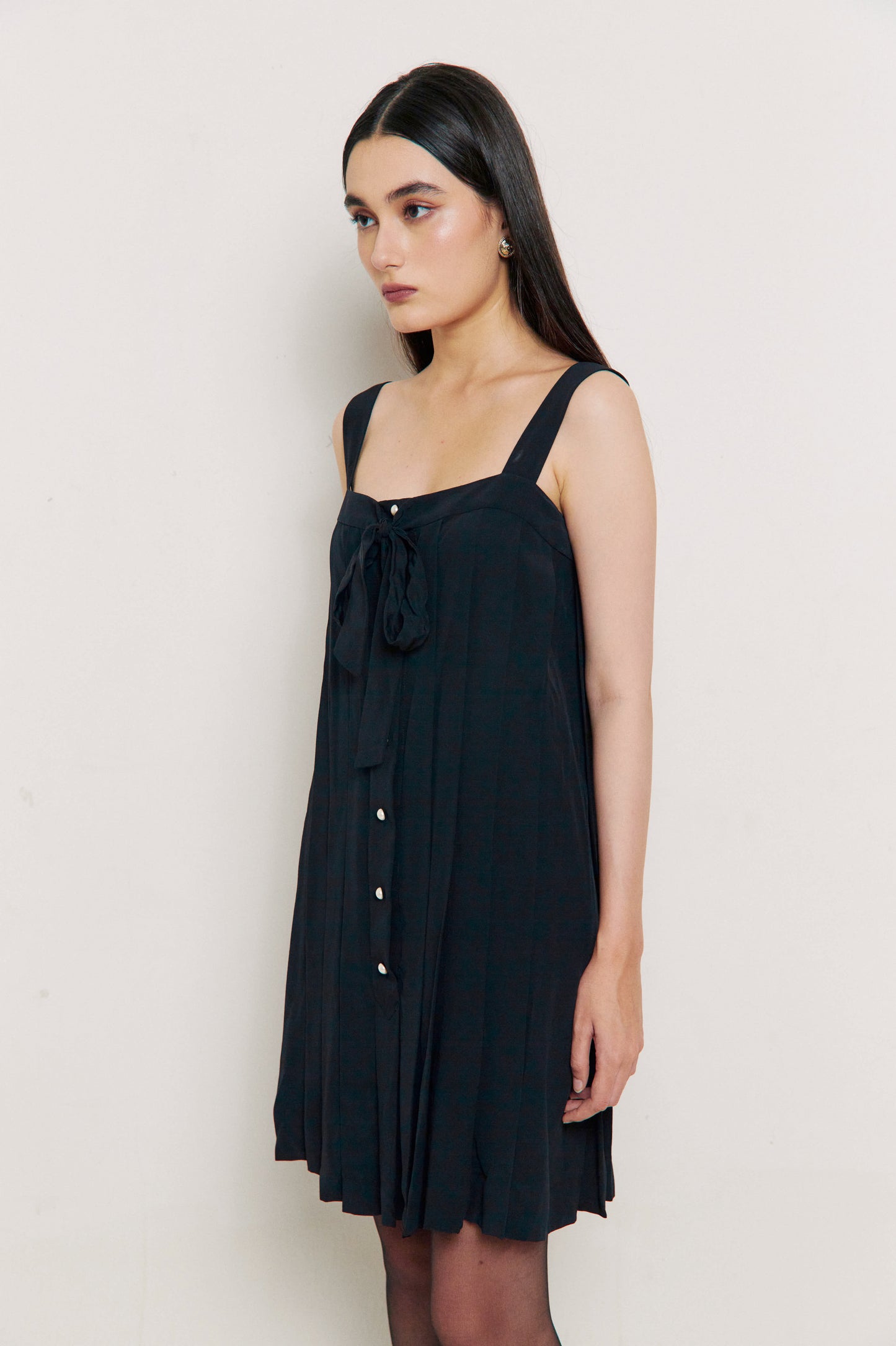 Vintage Chanel Bow Mini Silk Dress