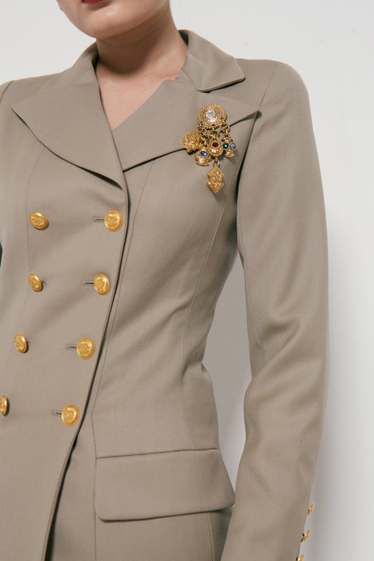 90s Edouard Rambaud Charm Brooch