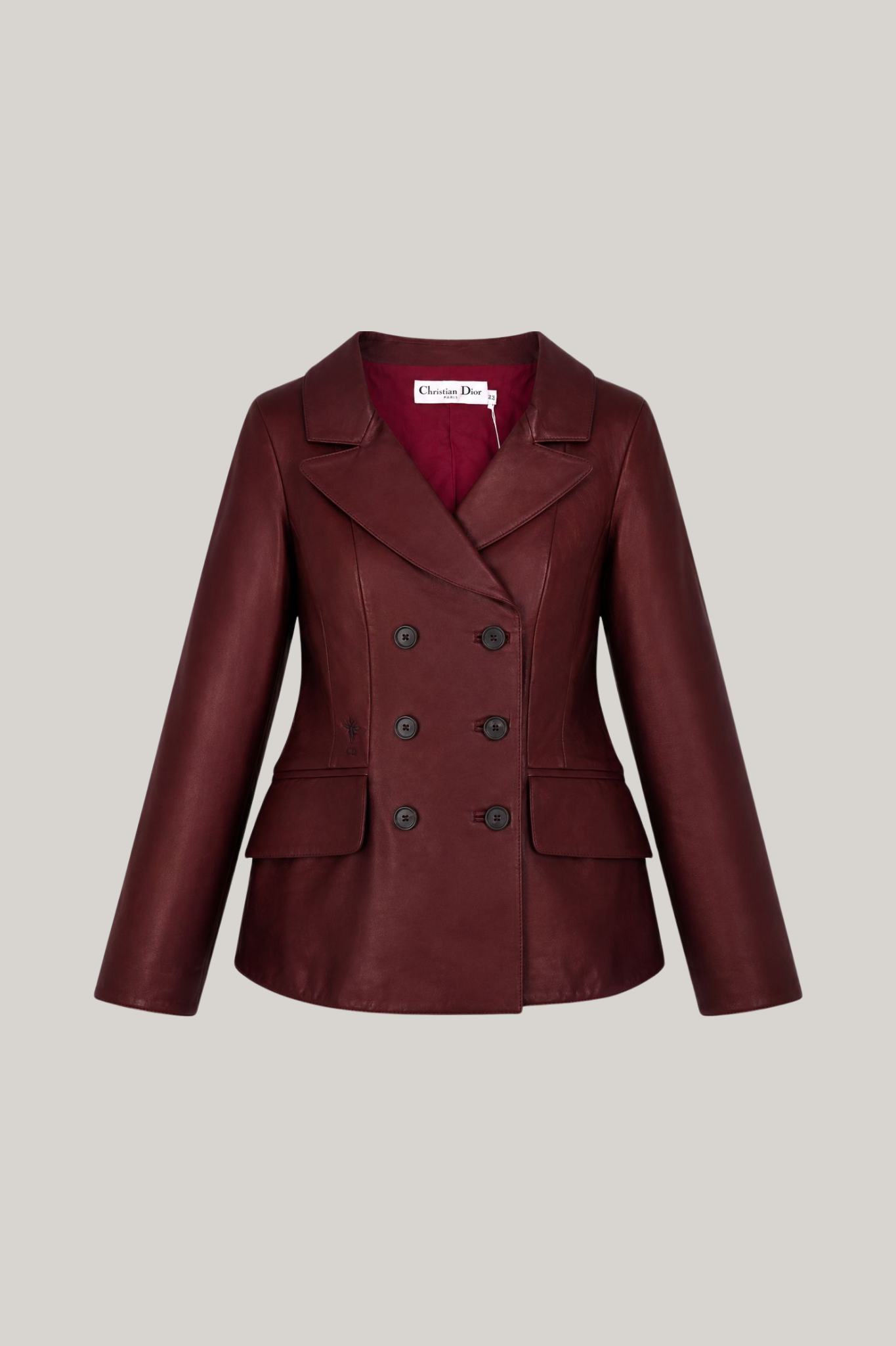 Christian Dior Burgundy  Leather Jacket