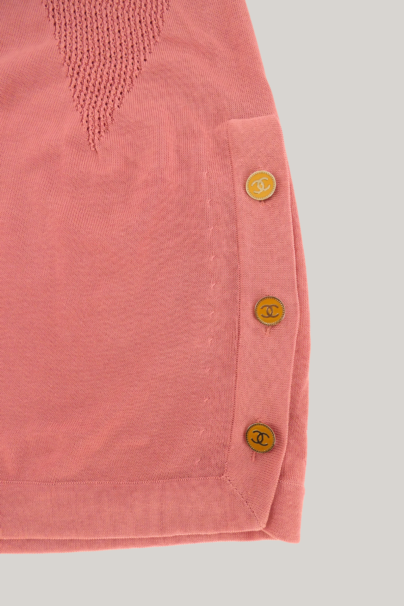 2011 Resort Chanel Coral Pink Knit A-Line Dress (FR 38)