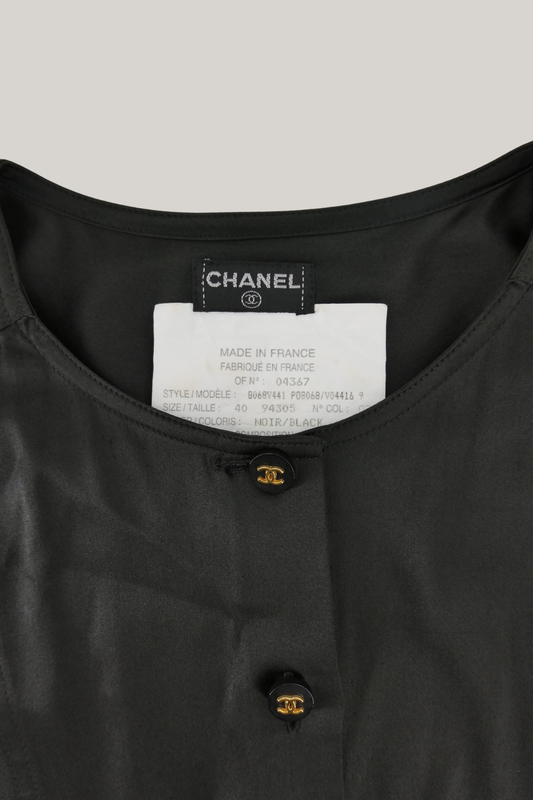 Chanel Black Silk Shirt