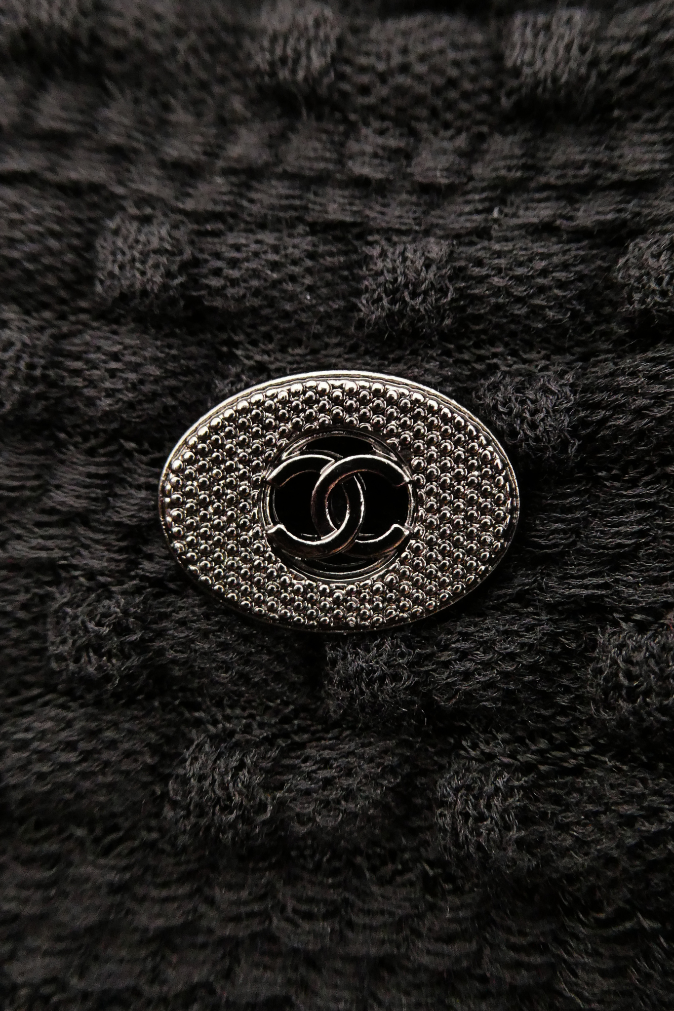 2014 Spring Chanel Black knit Dress (FR 38)