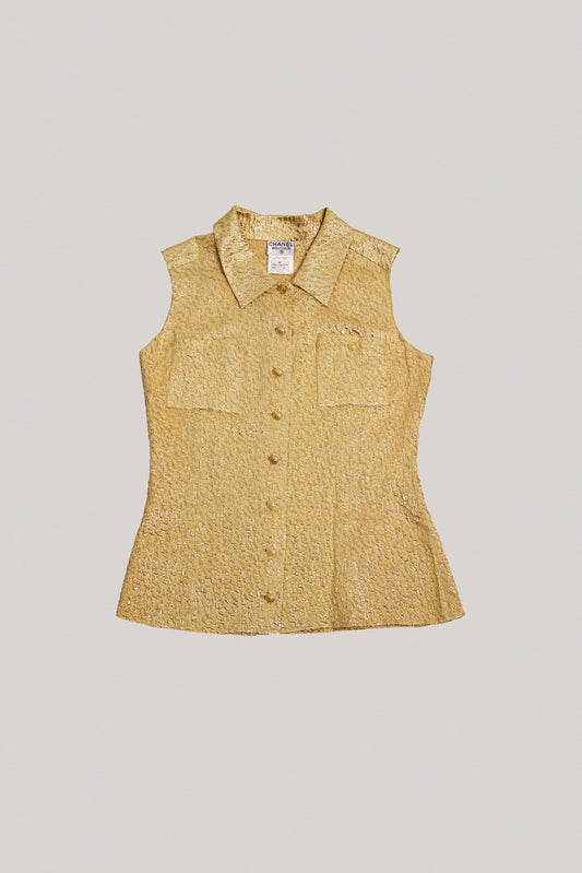1996 Vintage Chanel Gold Top