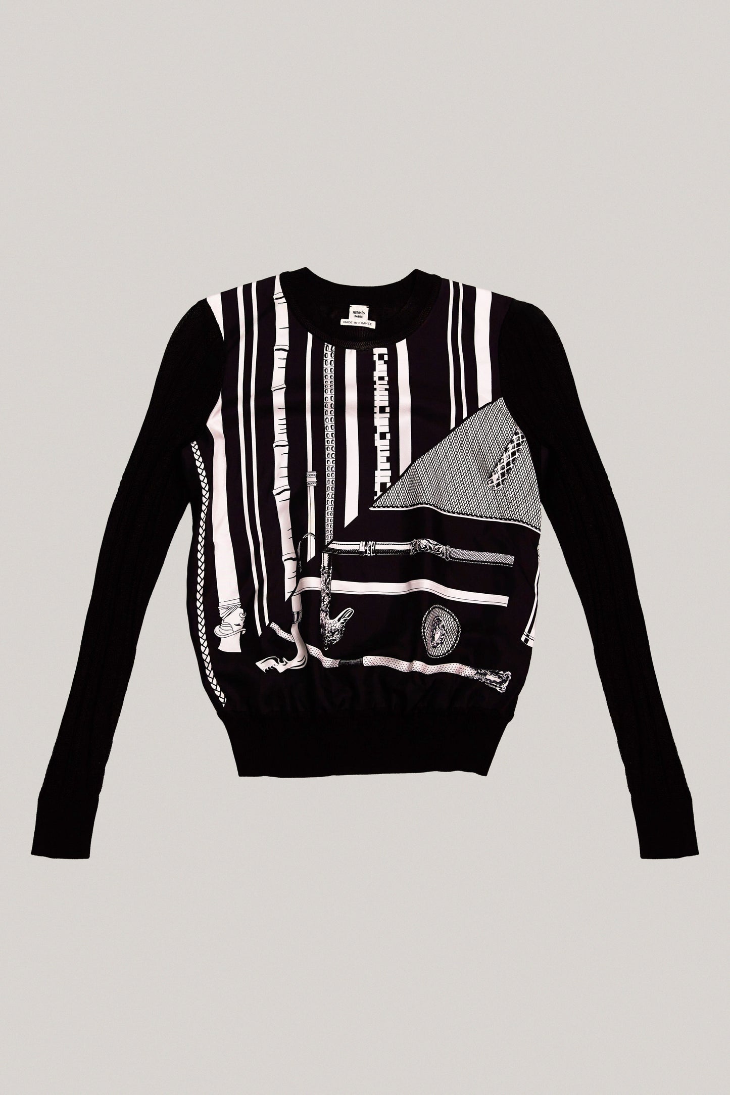 Hermès Silk Striped Sweater