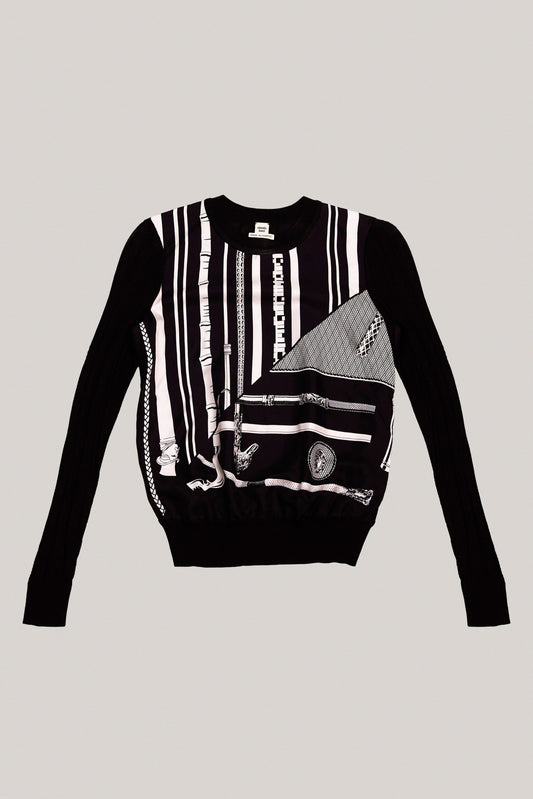 Hermès Silk Striped Sweater