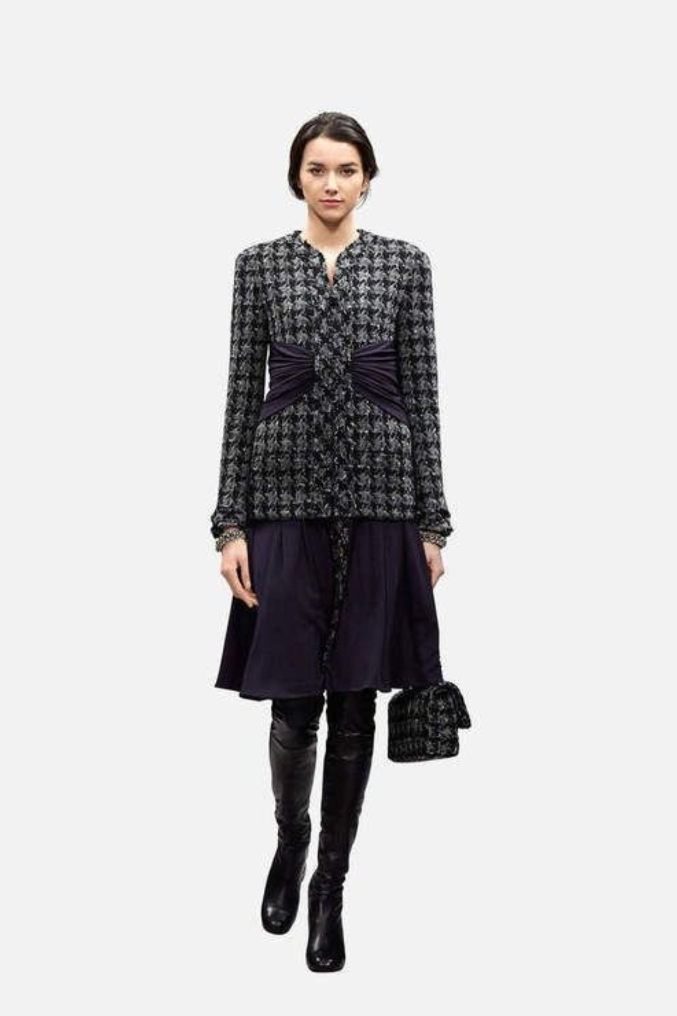 2016 Chanel Houndstooth Drape Blazer (FR 34)