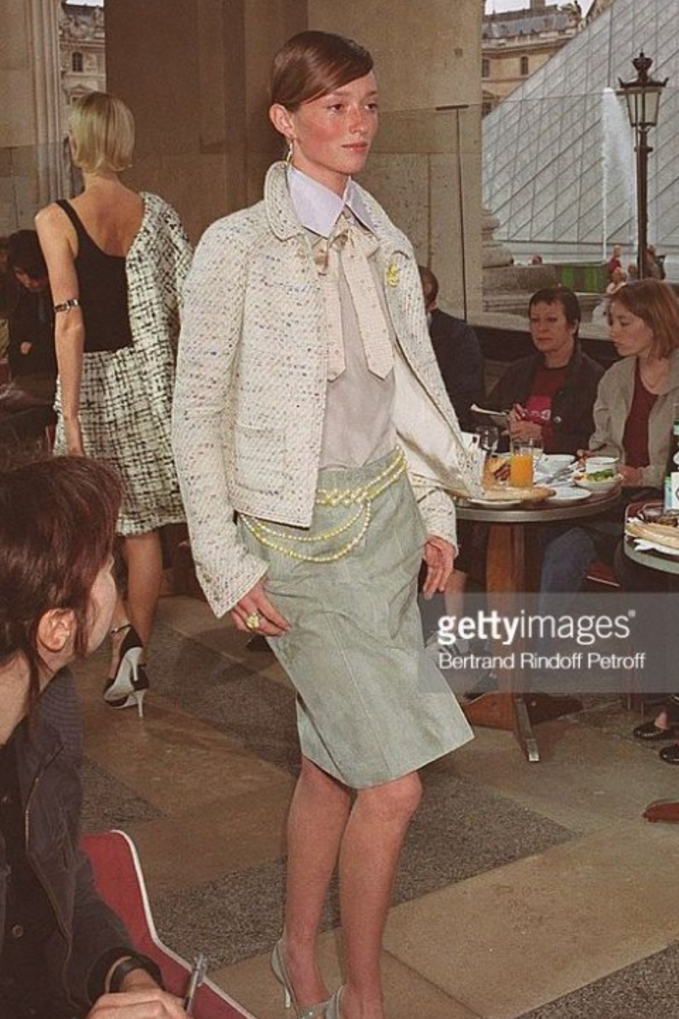 2003 Cruise Chanel Cream Multicolor Jacket (FR 42)