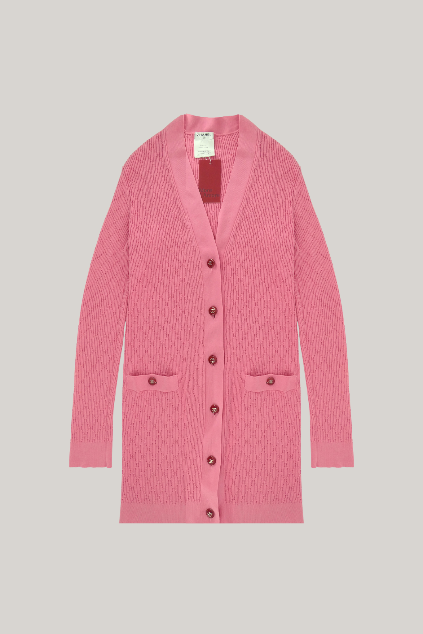 Chanel Pink Long Cardigan (FR 38)