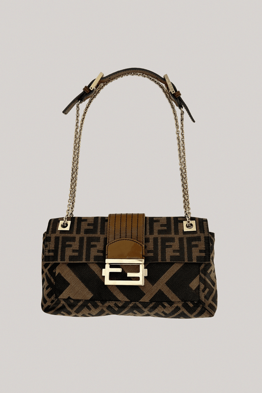 2008 Fendi Zucca FF Baguette Bag