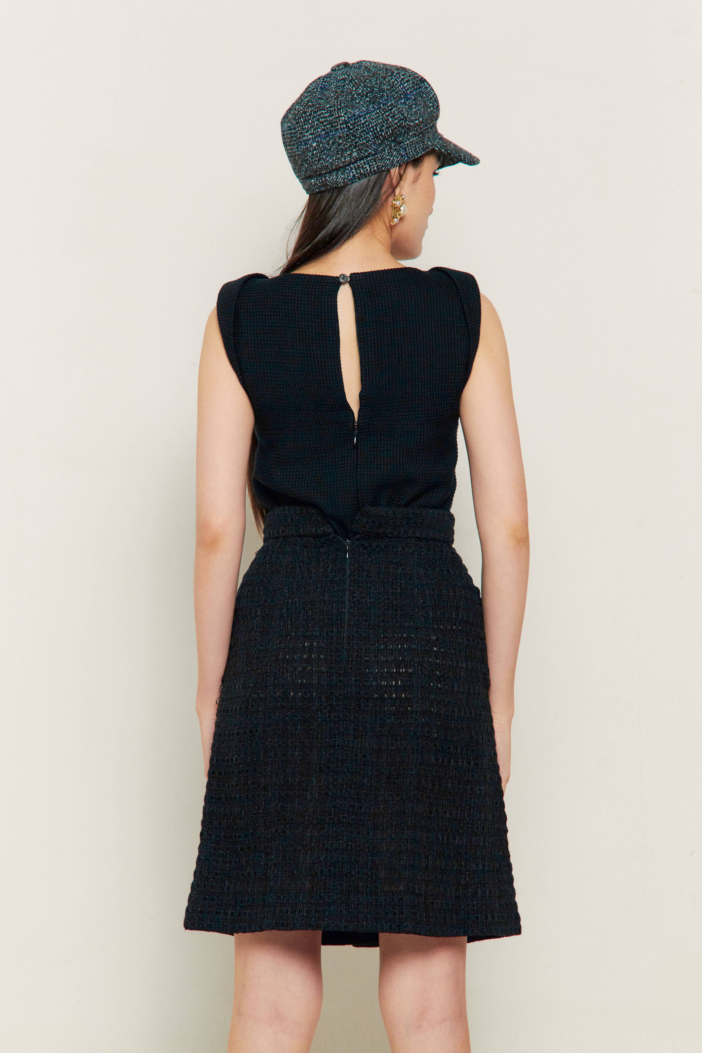 Chanel Black Tweed Sleeveless Top