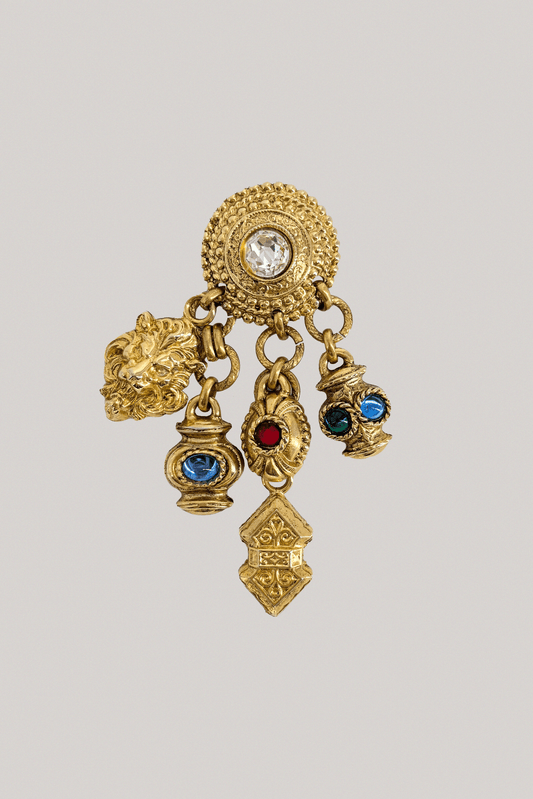 90s Edouard Rambaud Charm Brooch