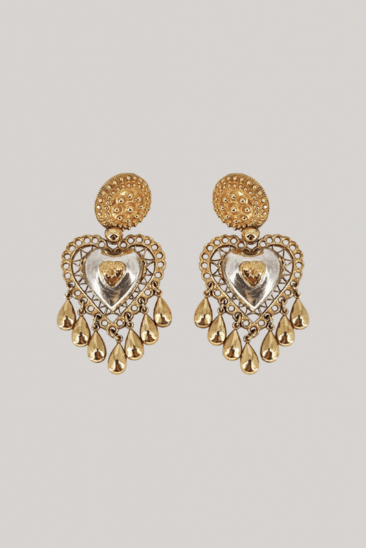 90s Edouard Rambaud Heart Earrings